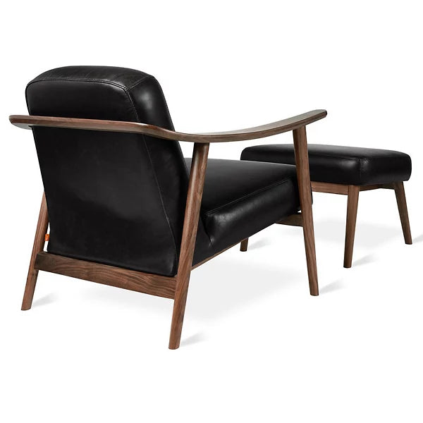 baltic leather chair with ottoman by gus modern