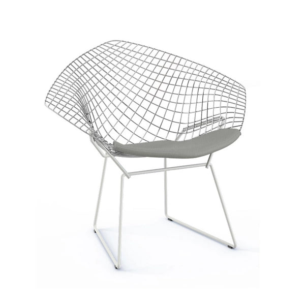 bertoia two tone diamond chair with seat cushion by harry bertoia for knoll
