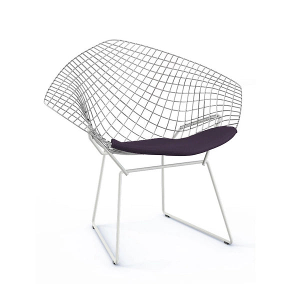 bertoia two tone diamond chair with seat cushion by harry bertoia for knoll