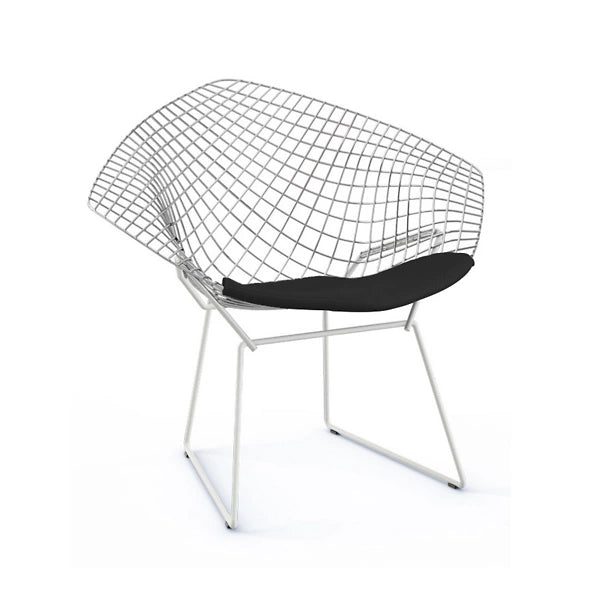 bertoia two tone diamond chair with seat cushion by harry bertoia for knoll