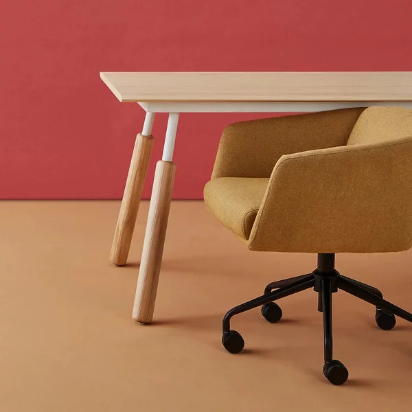 envoy desk with dowel legs by gus modern