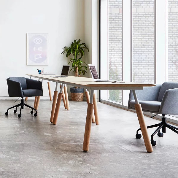 envoy desk with dowel legs by gus modern