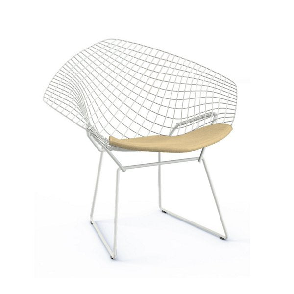 bertoia two tone diamond chair with seat cushion by harry bertoia for knoll