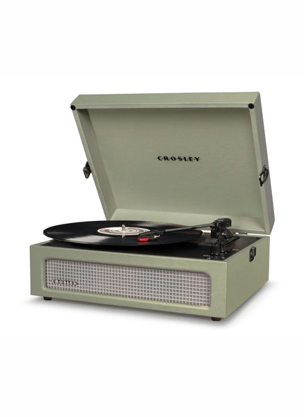Crosley Voyager Platenspeler met 2 luidsprekers, Bluetooth In & Out en AUX - Vintage platenspeler met 3 snelheden - Voor 7, 10 en 12 platen - Draagbaar met geïntegreerde hoes (Savio