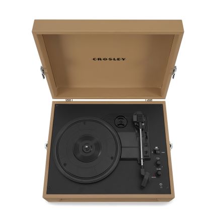 Crosley CR8017B-CO Voyager Vintage Portable Vinyl Record Player Turntable With Bluetooth In/Out And Built-in Speakers, Cocoa