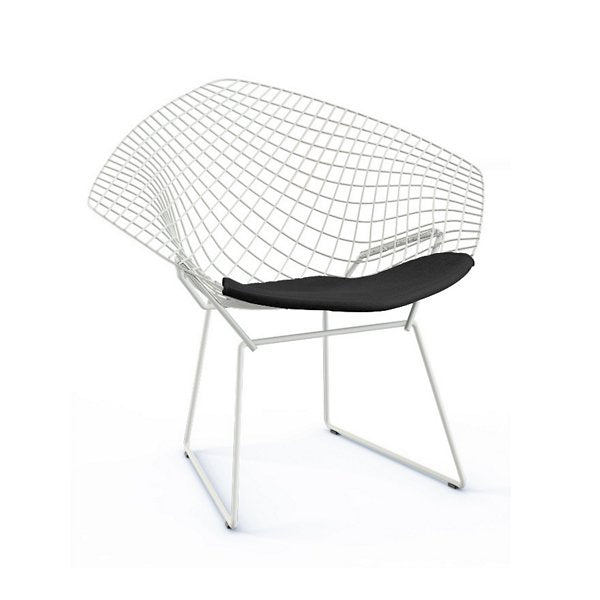bertoia two tone diamond chair with seat cushion by harry bertoia for knoll