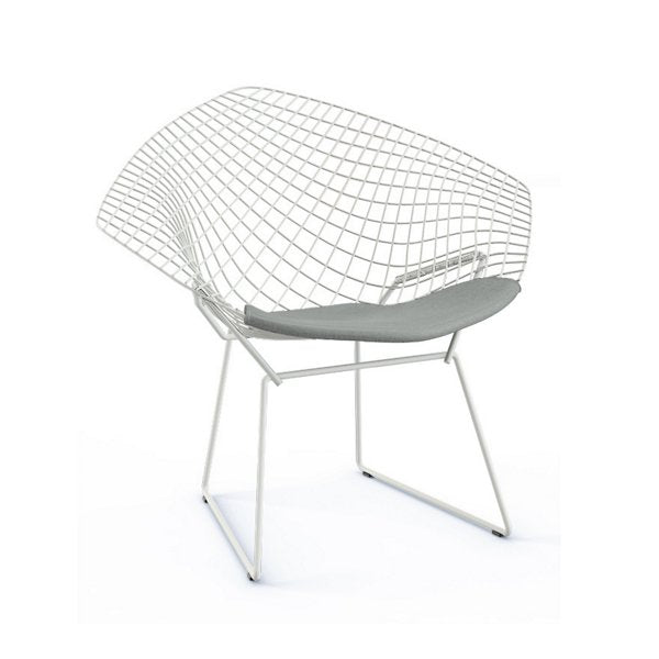 bertoia two tone diamond chair with seat cushion by harry bertoia for knoll
