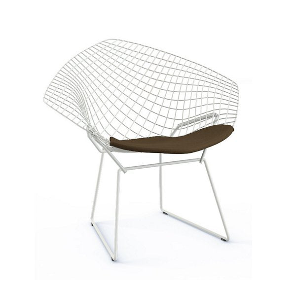 bertoia two tone diamond chair with seat cushion by harry bertoia for knoll