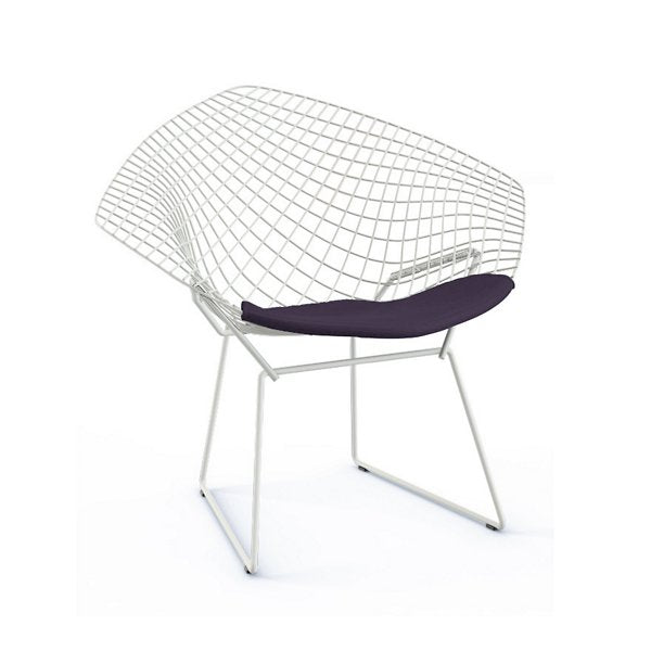 bertoia two tone diamond chair with seat cushion by harry bertoia for knoll