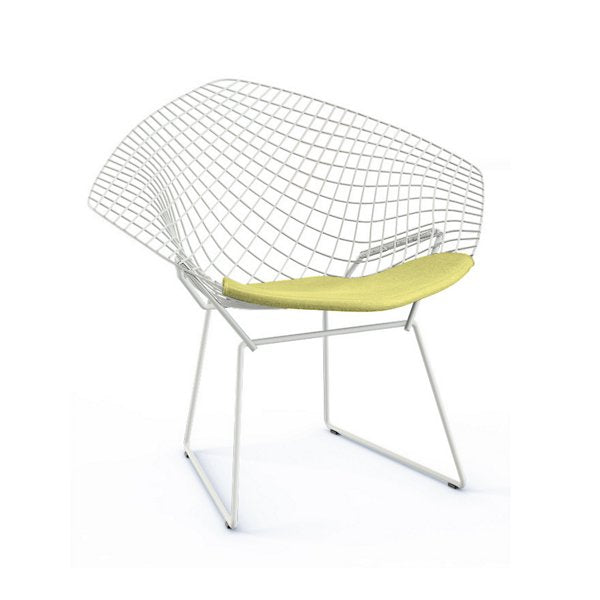 bertoia two tone diamond chair with seat cushion by harry bertoia for knoll