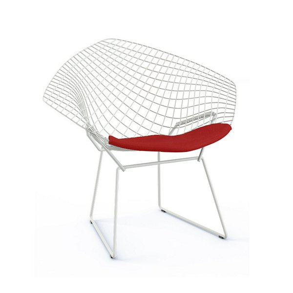 bertoia two tone diamond chair with seat cushion by harry bertoia for knoll