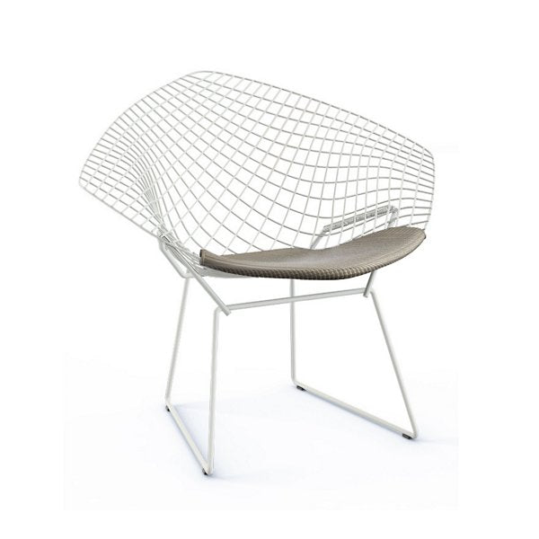 bertoia two tone diamond chair with seat cushion by harry bertoia for knoll