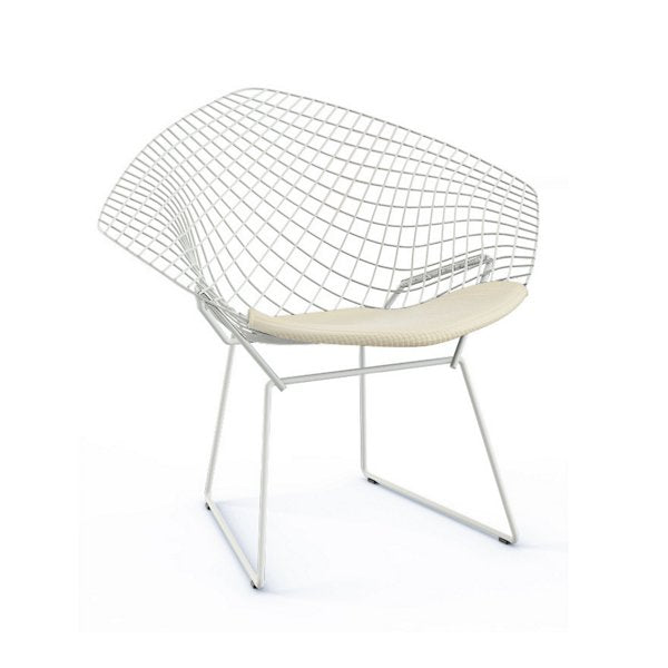 bertoia two tone diamond chair with seat cushion by harry bertoia for knoll