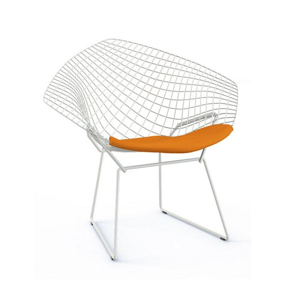 bertoia two tone diamond chair with seat cushion by harry bertoia for knoll