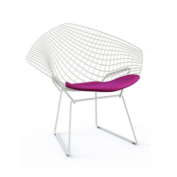 bertoia two tone diamond chair with seat cushion by harry bertoia for knoll