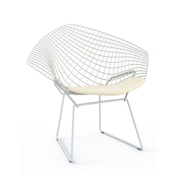 bertoia two tone diamond chair with seat cushion by harry bertoia for knoll