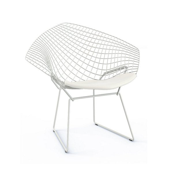 bertoia two tone diamond chair with seat cushion by harry bertoia for knoll