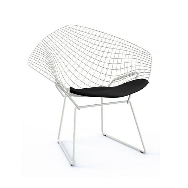 bertoia two tone diamond chair with seat cushion by harry bertoia for knoll