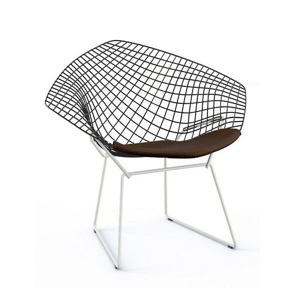 bertoia two tone diamond chair with seat cushion by harry bertoia for knoll