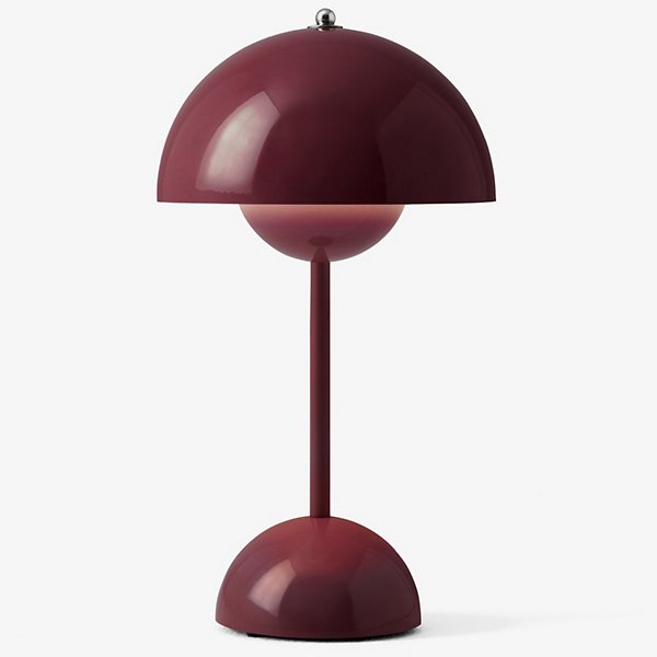 flowerpot vp9 rechargeable led table lamp by verner panton for tradition
