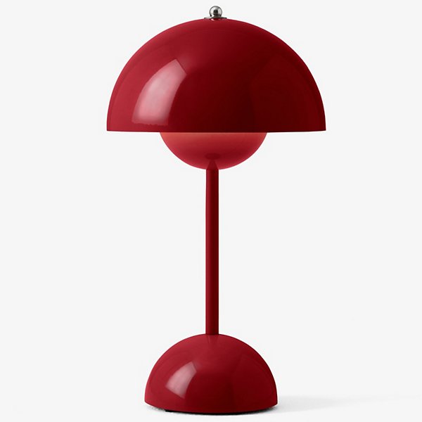 flowerpot vp9 rechargeable led table lamp by verner panton for tradition